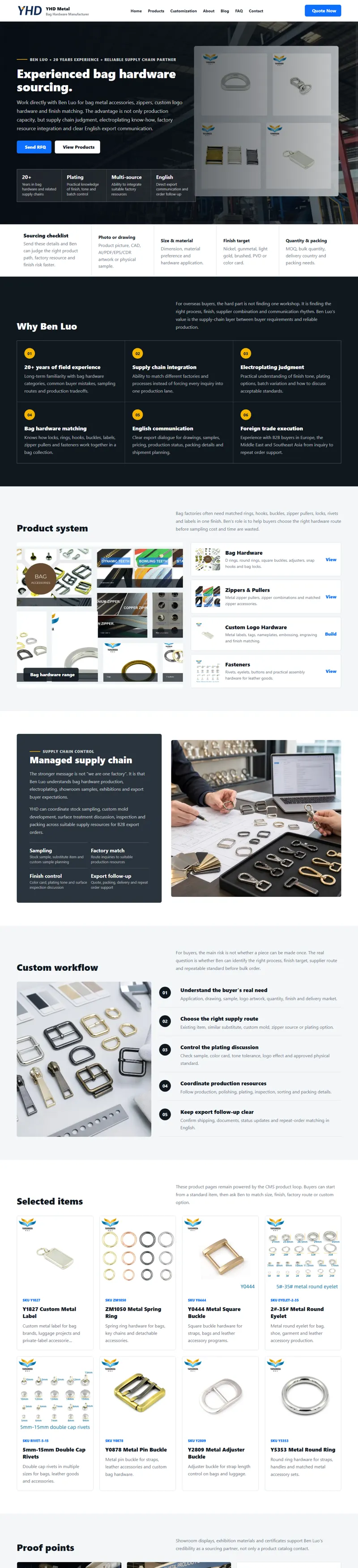 yhdhardware.com 网页长截图